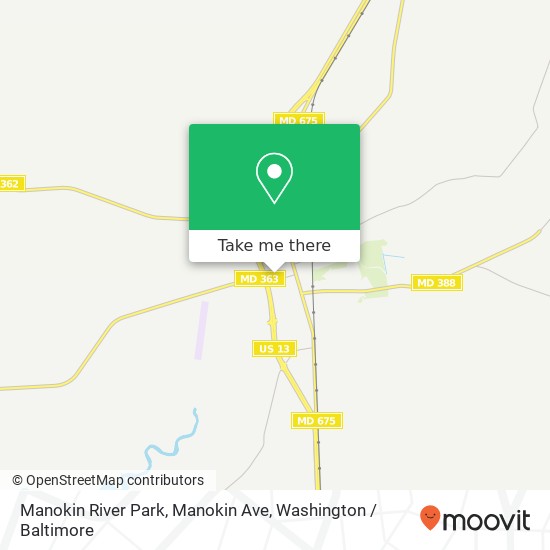 Manokin River Park, Manokin Ave map