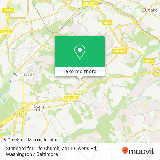 Mapa de Standard for Life Church, 2411 Owens Rd