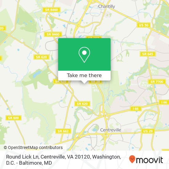 Round Lick Ln, Centreville, VA 20120 map