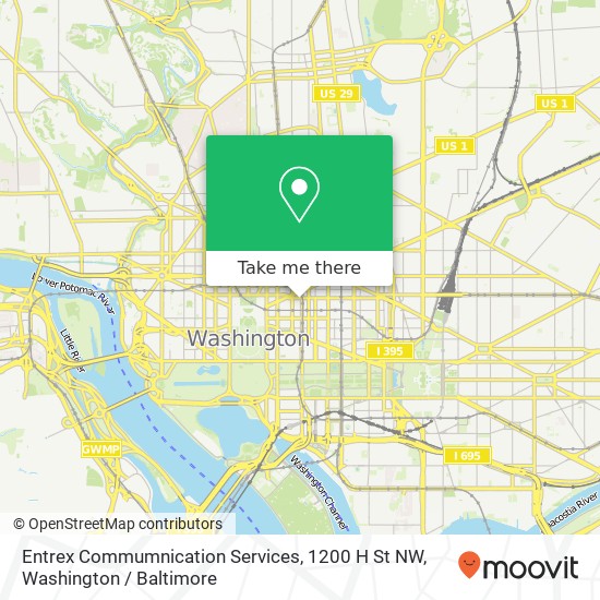 Entrex Commumnication Services, 1200 H St NW map