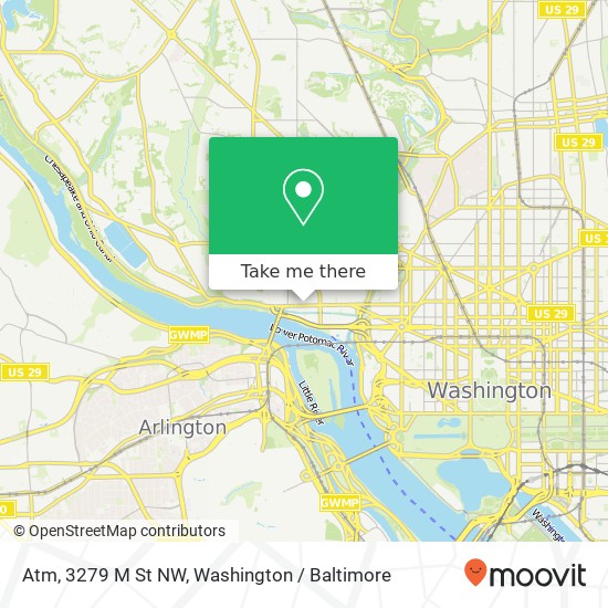 Atm, 3279 M St NW map