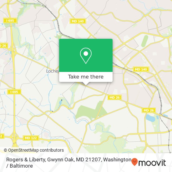 Mapa de Rogers & Liberty, Gwynn Oak, MD 21207