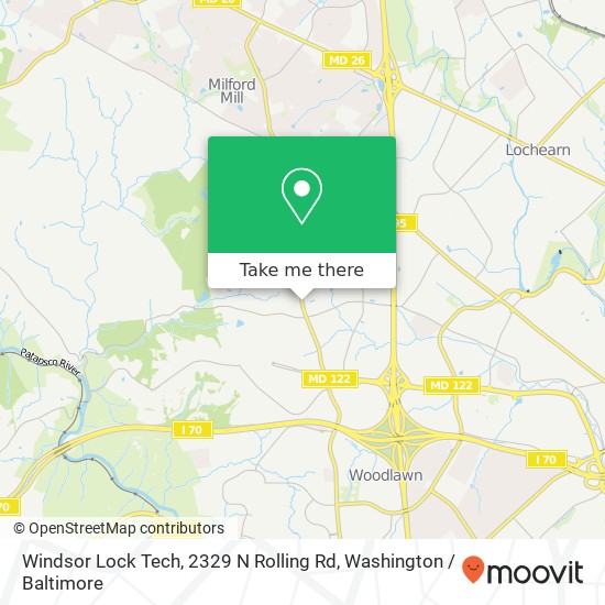 Mapa de Windsor Lock Tech, 2329 N Rolling Rd