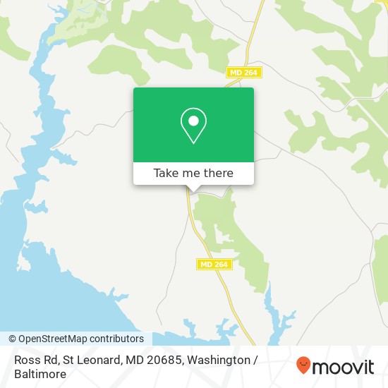 Mapa de Ross Rd, St Leonard, MD 20685