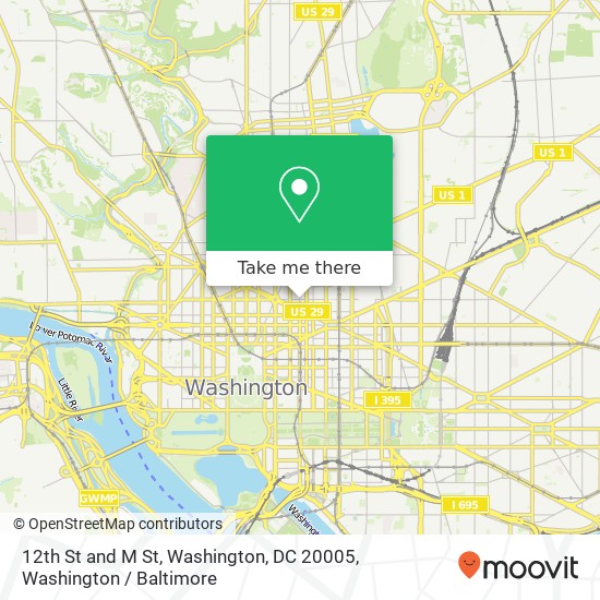 Mapa de 12th St and M St, Washington, DC 20005