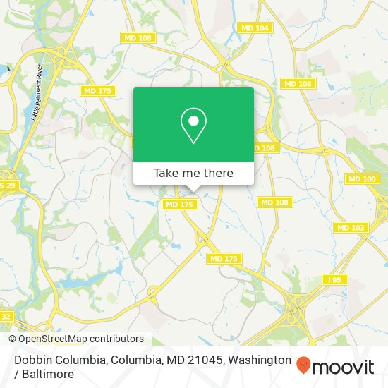 Mapa de Dobbin Columbia, Columbia, MD 21045