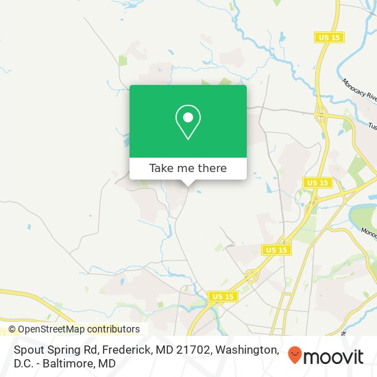 Spout Spring Rd, Frederick, MD 21702 map