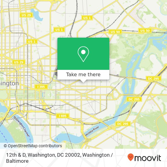 Mapa de 12th & D, Washington, DC 20002