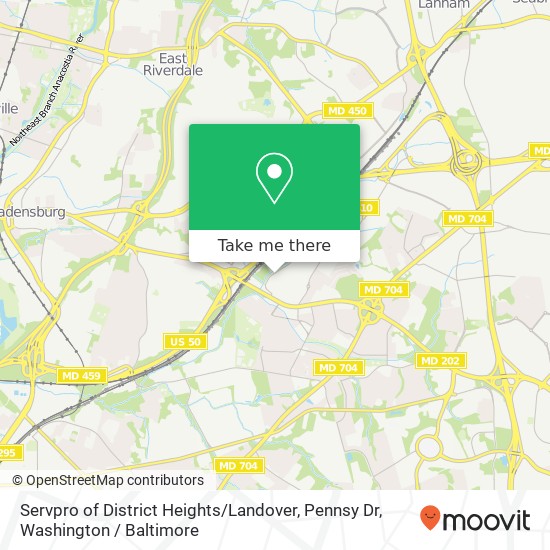 Servpro of District Heights / Landover, Pennsy Dr map