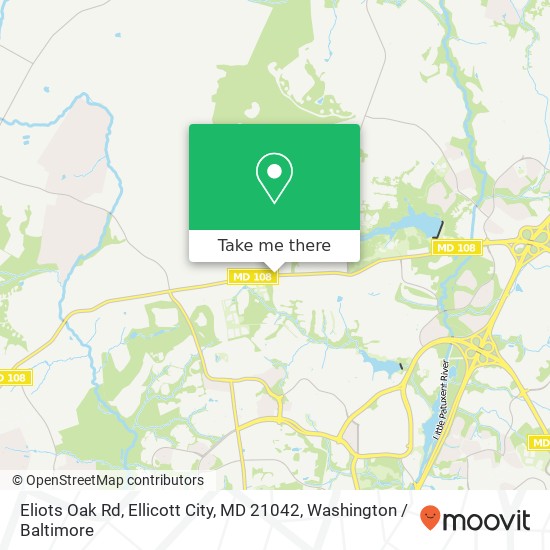 Mapa de Eliots Oak Rd, Ellicott City, MD 21042