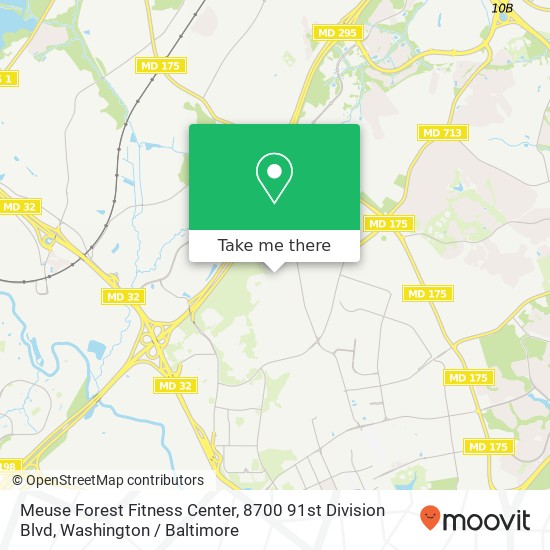 Mapa de Meuse Forest Fitness Center, 8700 91st Division Blvd