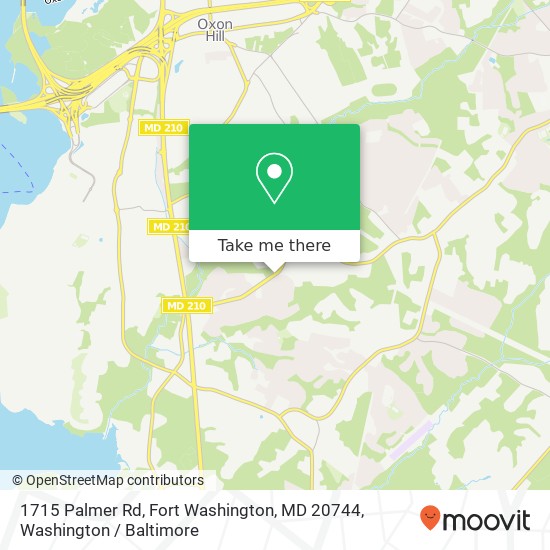 Mapa de 1715 Palmer Rd, Fort Washington, MD 20744