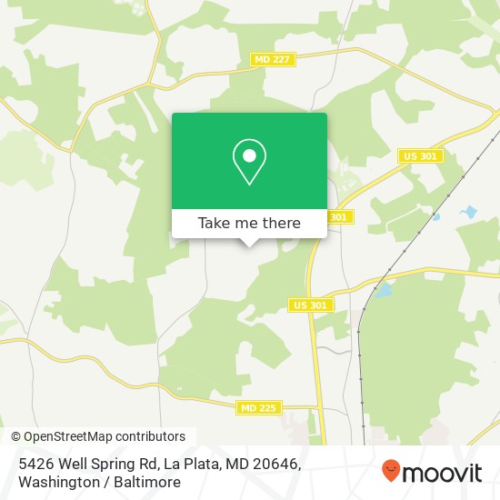 5426 Well Spring Rd, La Plata, MD 20646 map