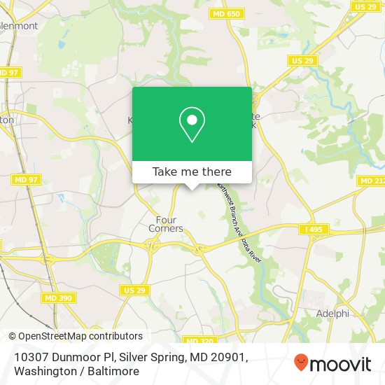 10307 Dunmoor Pl, Silver Spring, MD 20901 map