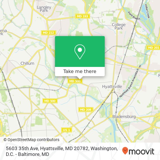 5603 35th Ave, Hyattsville, MD 20782 map
