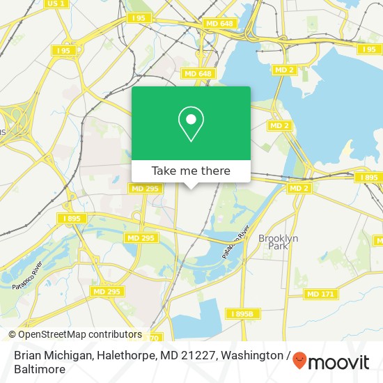 Mapa de Brian Michigan, Halethorpe, MD 21227