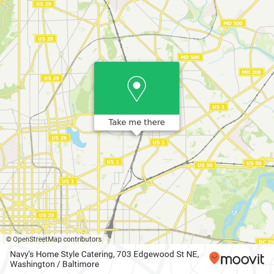 Navy's Home Style Catering, 703 Edgewood St NE map
