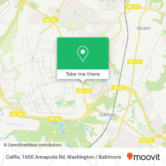 Mapa de Cellfix, 1600 Annapolis Rd