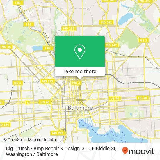 Big Crunch - Amp Repair & Design, 310 E Biddle St map