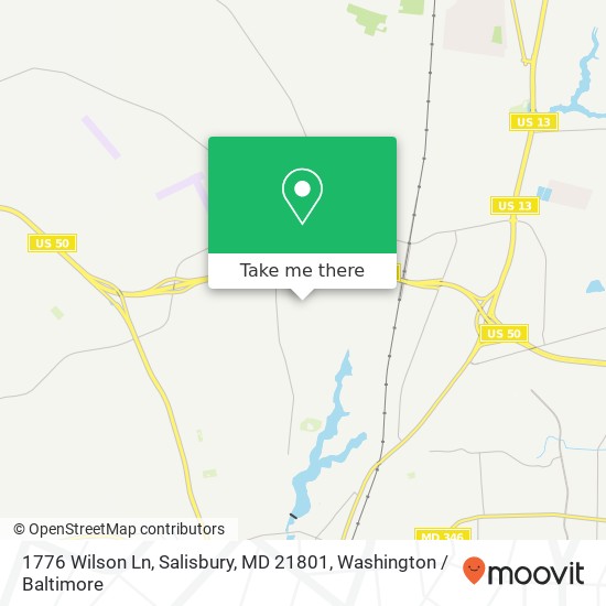 Mapa de 1776 Wilson Ln, Salisbury, MD 21801