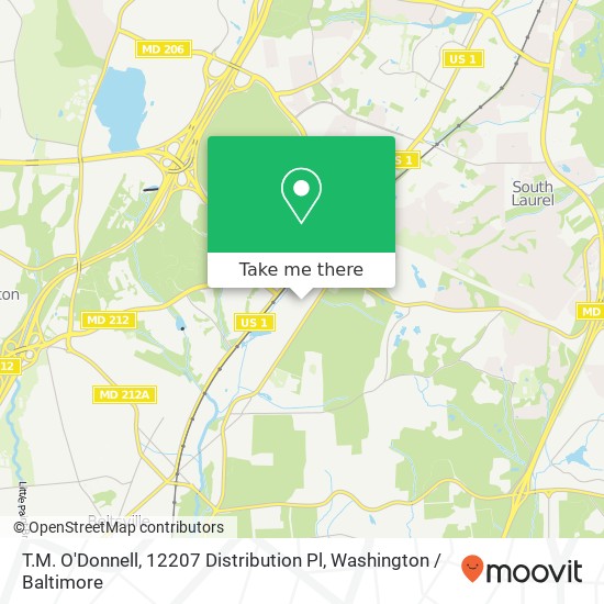 T.M. O'Donnell, 12207 Distribution Pl map