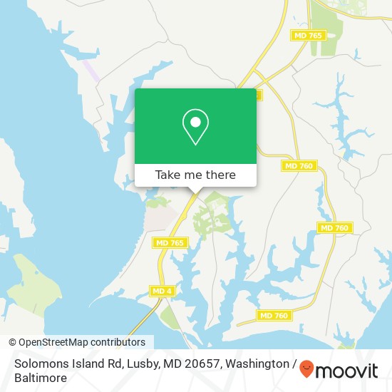 Mapa de Solomons Island Rd, Lusby, MD 20657