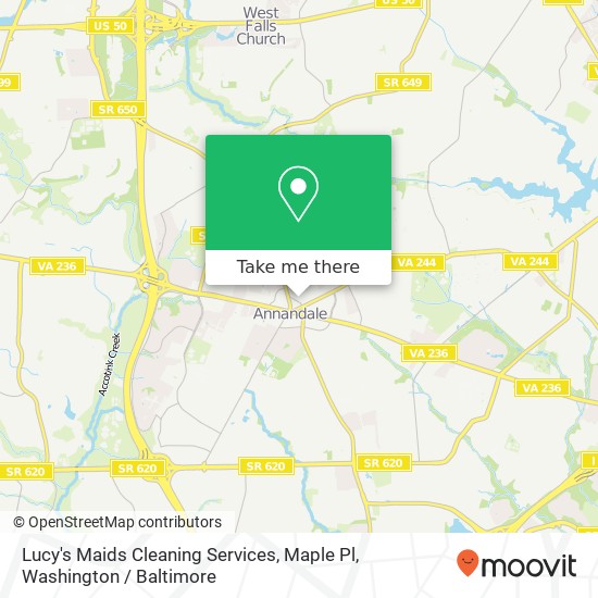 Mapa de Lucy's Maids Cleaning Services, Maple Pl