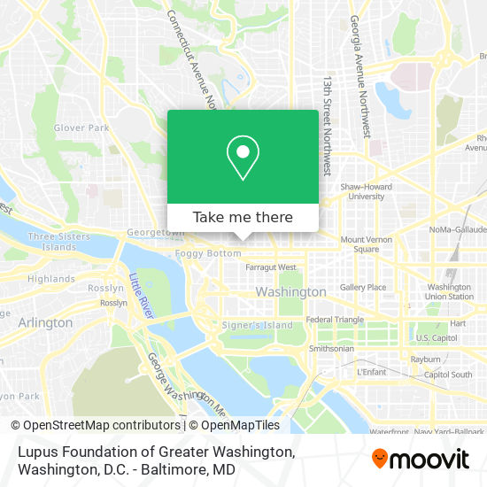 Mapa de Lupus Foundation of Greater Washington