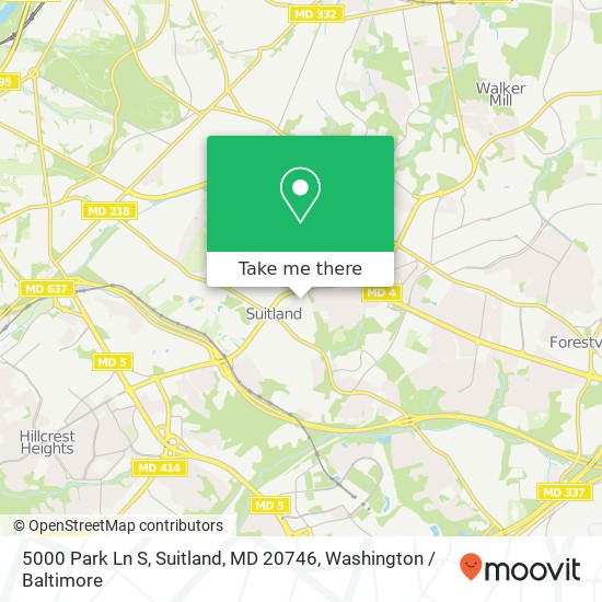 5000 Park Ln S, Suitland, MD 20746 map