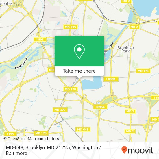 Mapa de MD-648, Brooklyn, MD 21225