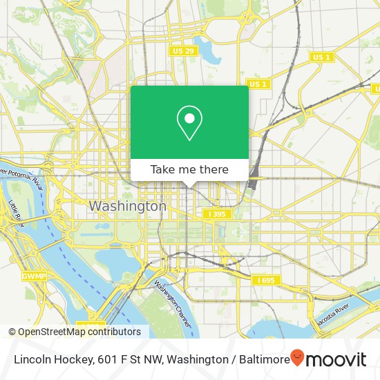 Lincoln Hockey, 601 F St NW map