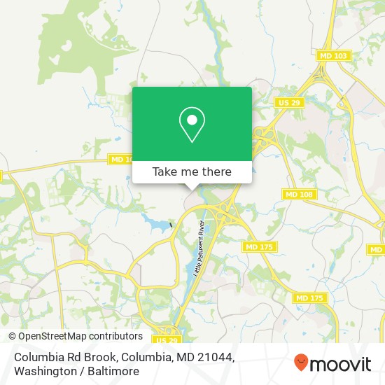 Mapa de Columbia Rd Brook, Columbia, MD 21044