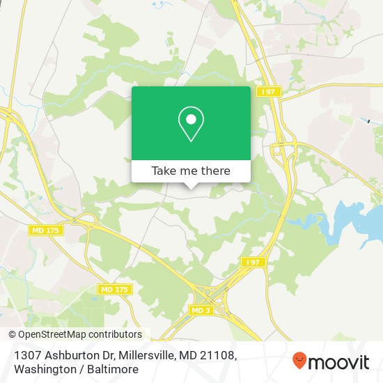 1307 Ashburton Dr, Millersville, MD 21108 map