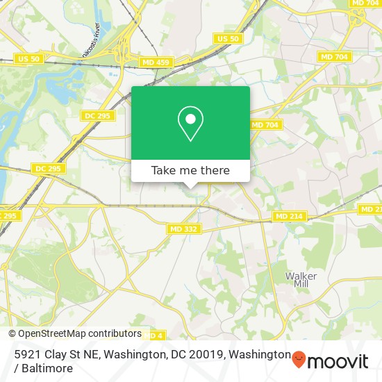 Mapa de 5921 Clay St NE, Washington, DC 20019