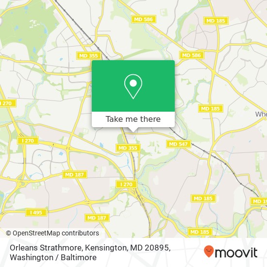 Orleans Strathmore, Kensington, MD 20895 map