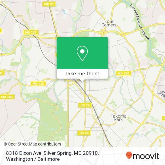 8318 Dixon Ave, Silver Spring, MD 20910 map