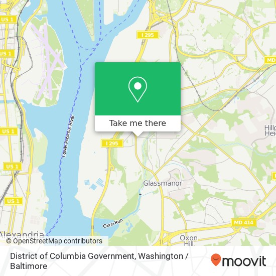 Mapa de District of Columbia Government