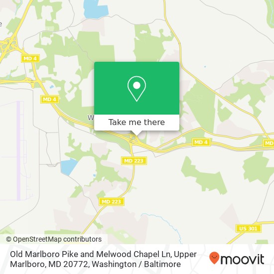 Old Marlboro Pike and Melwood Chapel Ln, Upper Marlboro, MD 20772 map