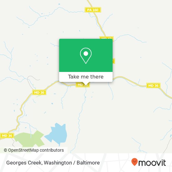 Mapa de Georges Creek