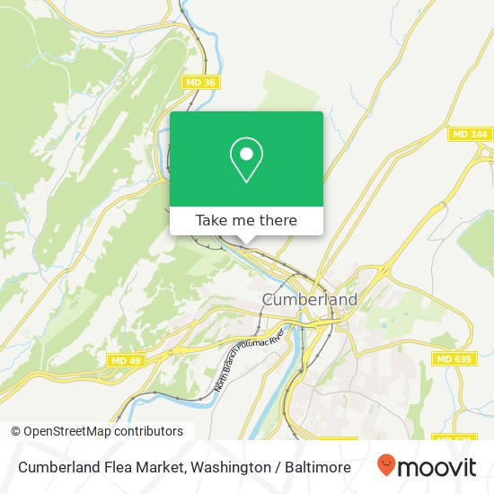 Mapa de Cumberland Flea Market