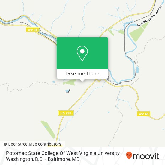 Potomac State College Map How To Get To Potomac State College Of West Virginia University In  Washington, D.c. - Baltimore, Md By Train?