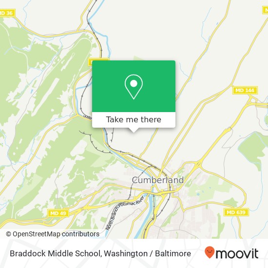Mapa de Braddock Middle School