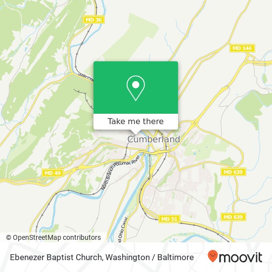 Mapa de Ebenezer Baptist Church