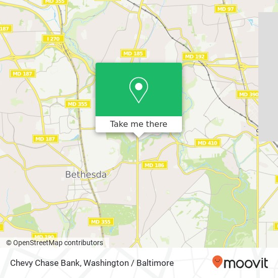 Chevy Chase Bank map