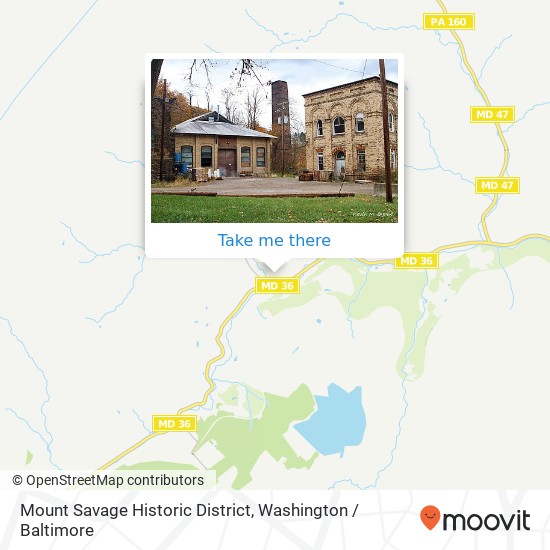 Mount Savage Historic District map