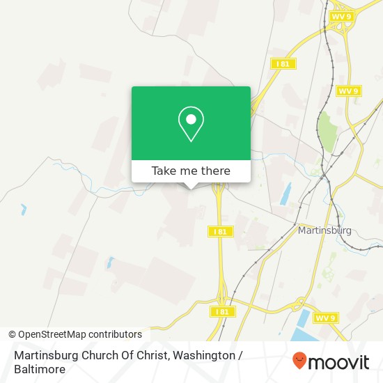 Mapa de Martinsburg Church Of Christ