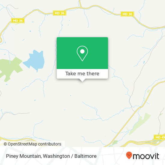 Mapa de Piney Mountain