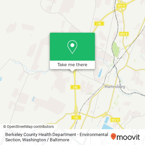 Berkeley County Health Department - Environmental Section map