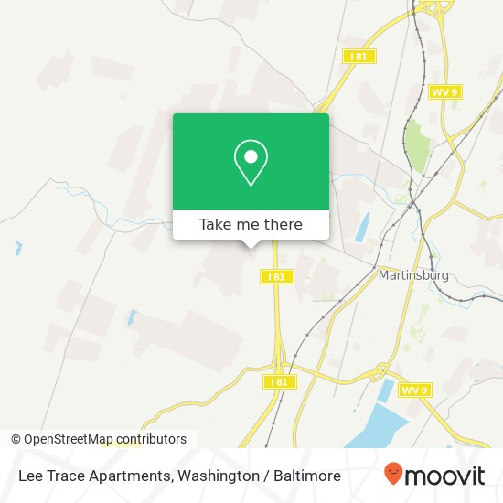 Lee Trace Apartments map