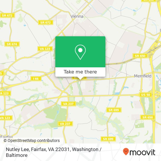 Mapa de Nutley Lee, Fairfax, VA 22031